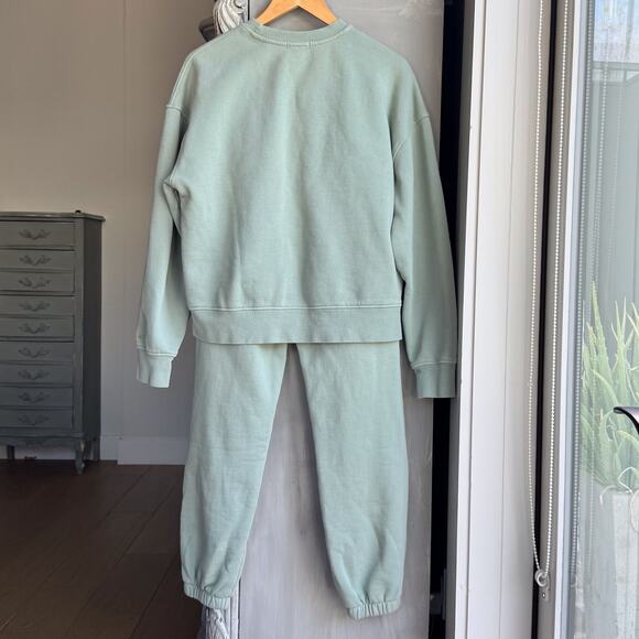 Garage Elevated Sweat suit Sz XXS Mint Green Cozy Luxe Loungwear Athleisure Chic - Picture 3 of 12